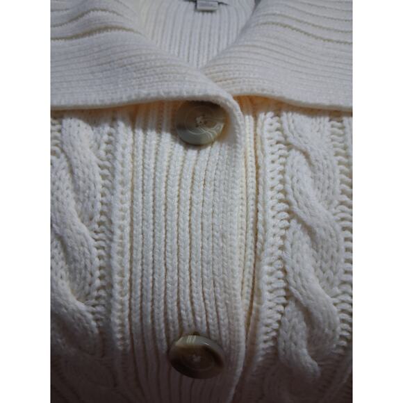 St John's Bay Chunky Womens size Medium Cable Knit Grandpa Fisherman Sweater - Picture 9 of 13